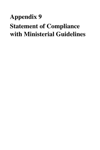 Appendix 9 Statement of Compliance with Ministerial Guidelines thumbnail
