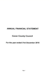 Cavan County Council Annual Financial Statement 2018 thumbnail